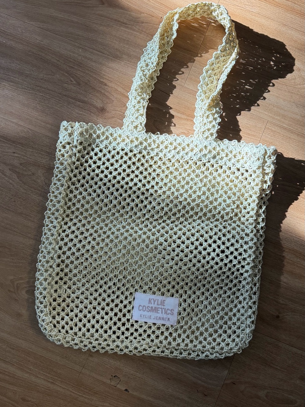 Kylie Cosmetics Cream Crochet Tote Bag